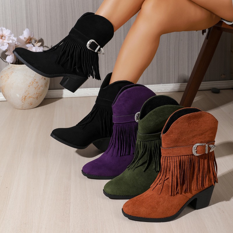 Tasmota - Sepatu Boots Wanita Model Retro Warna