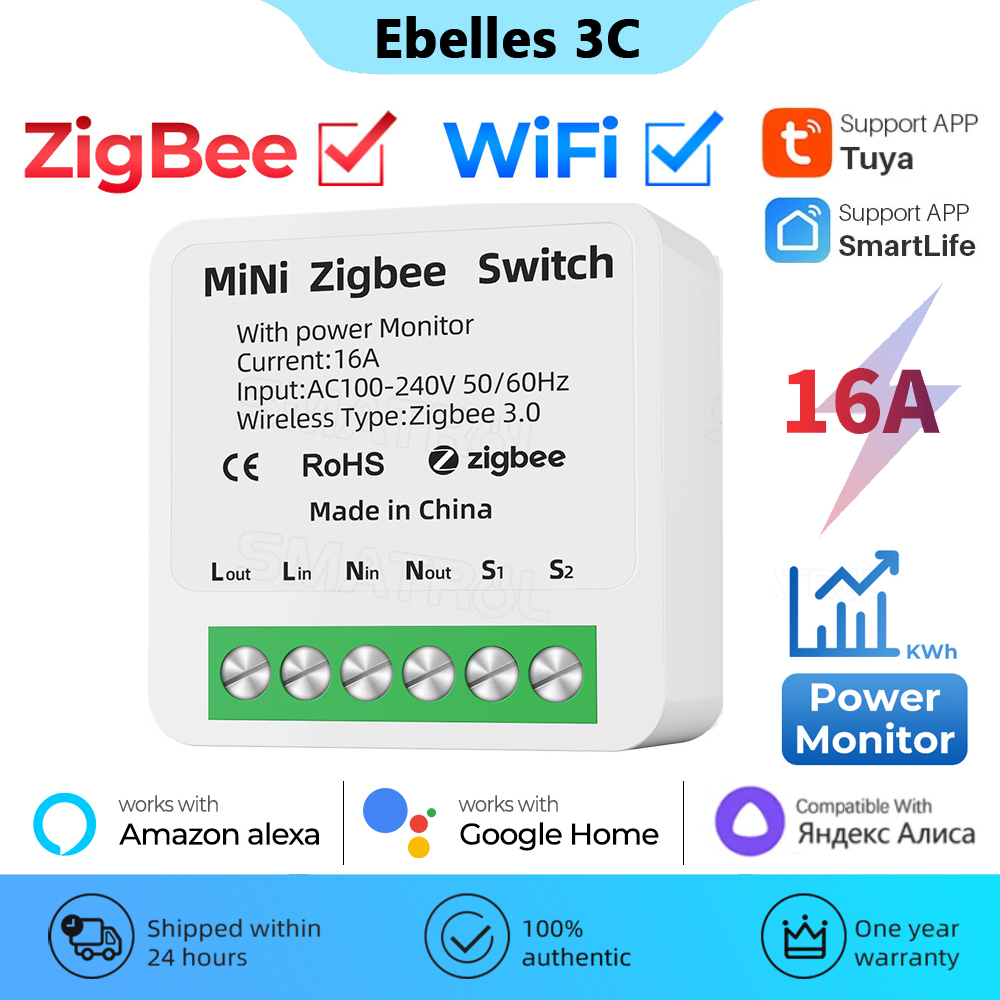 Sonoff Basic - Zigbee tuya saklar pintar WiFi, dengan
