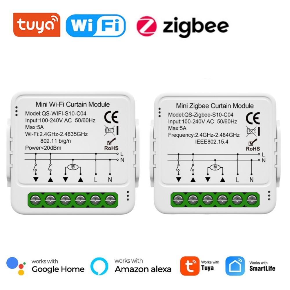 Tuya 4 Channel - Tuya WiFi Zigbee Modul Sakelar Tirai