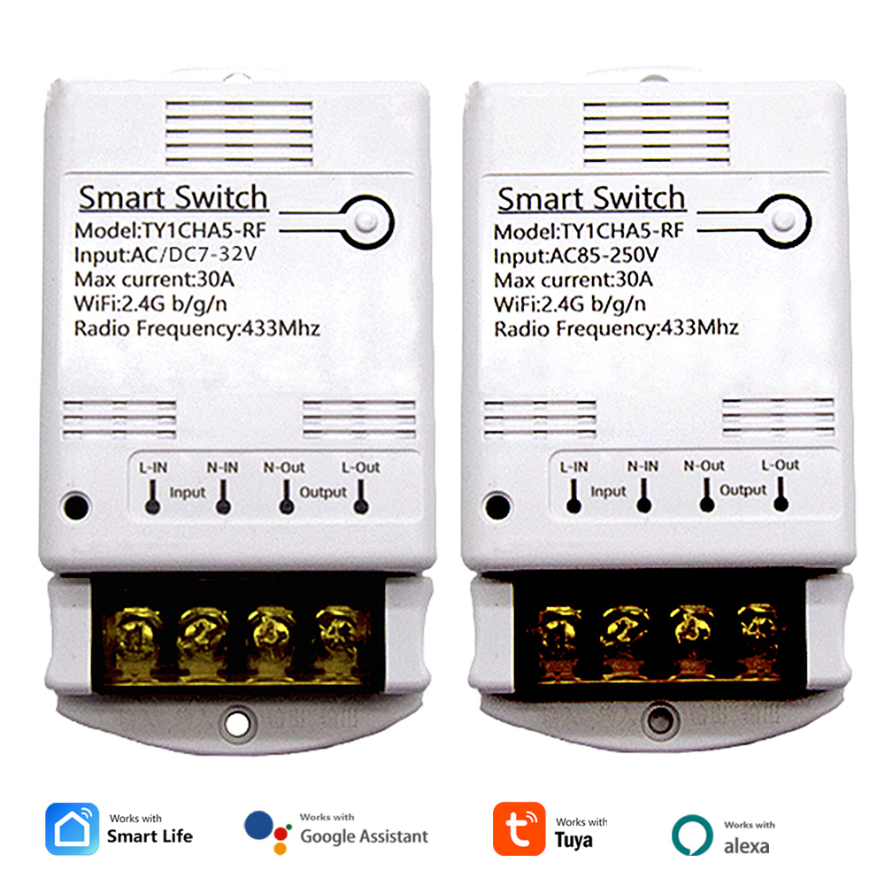 Sakelar pintar Wifi 30A, modul - Tuya 4 Channel ulasan dan harga