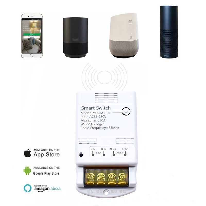 Sakelar pintar Wifi 30A, modul - Tuya 4 Channel ulasan dan harga