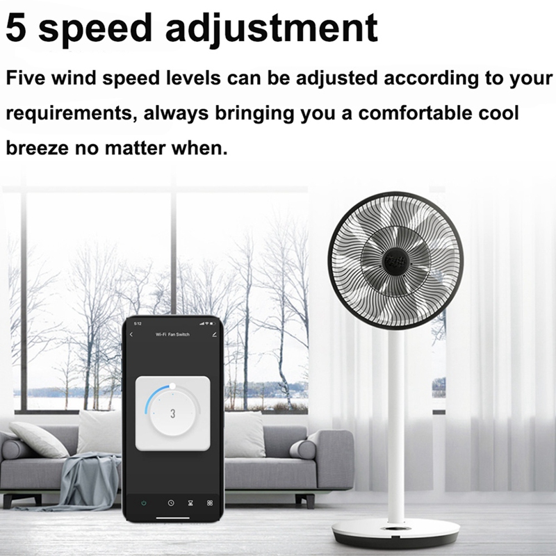 Sakelar Kipas Wifi Pintar 5 Ko - Tuya Smart ulasan dan harga