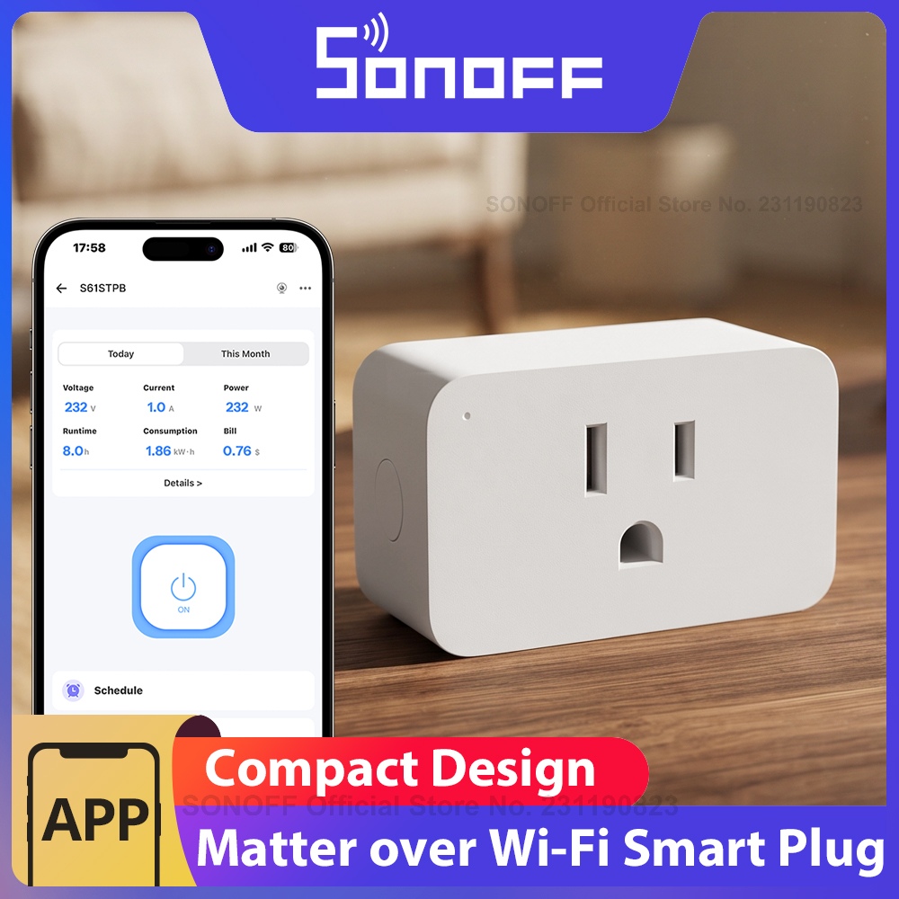 SONOFF S61STPB iPlug Gen2 Tipe - Shelly Plug ulasan dan harga