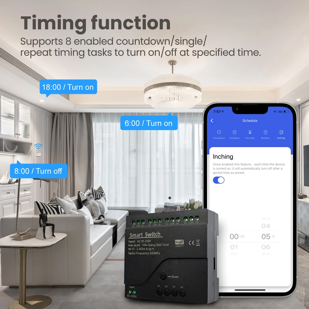 Modul Relai WiFi Cerdas 4CH, K - Tuya 4 Channel ulasan dan harga