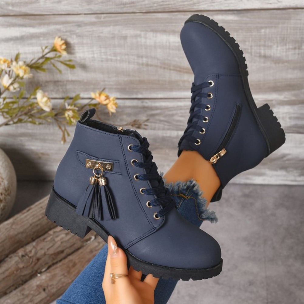 Sepatu Bot Wanita Model Tali d - Tasmota ulasan dan harga